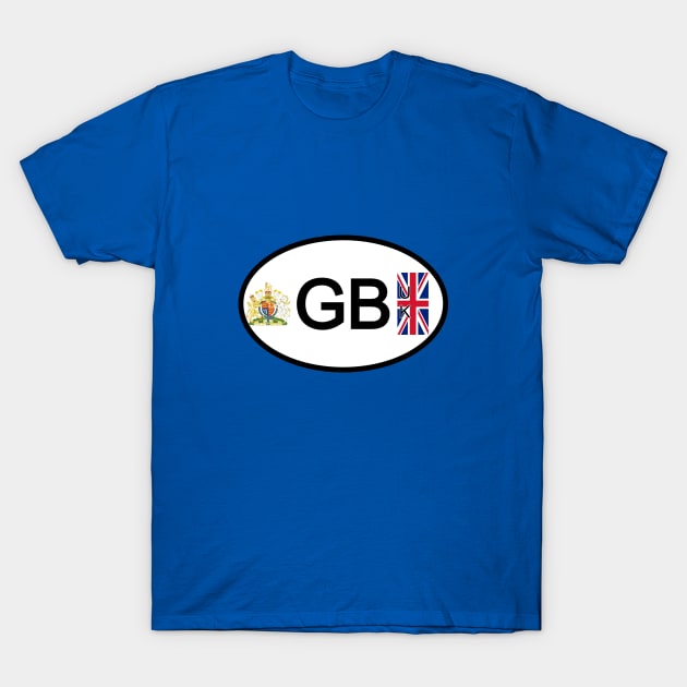 Great Britain car country code T-Shirt by Travellers